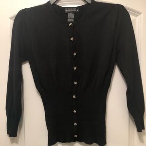 Rampage black button up sweater